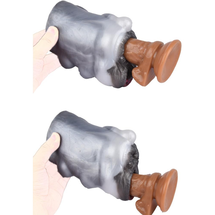 Масажер для чоловіків Guspiun 670g з реалістичним дизайном, 3D силікон, подвійний тунель, сексуальна іграшка для соло