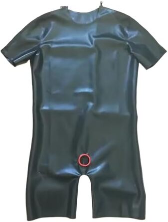 Комбінезон-боді з латексу HOUXINQWWP для чоловіків, чорний, 3XL, 0.4 мм