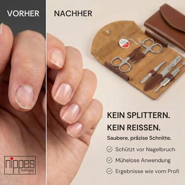 Манікюрний набір nippes Solingen Classic, 7 предметів, нержавіюча сталь, шкіряний футляр