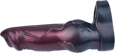 Секс-іграшка для чоловіків: реалістичний пеніс-маншет з потовщеним кільцем, для збільшення та подовження, з рідкого силікону