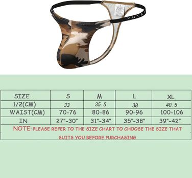 Танга чоловічі Faringoto, камуфляж, низька посадка, XL, 4 шт.