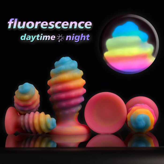 Анальний дилататор HXLXW з силікону, 5 розмірів, світлодіодний, для масажу G-точки та простати, для початківців, жінок, чоловіків, пар