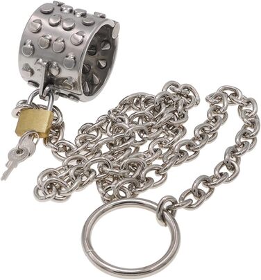 Сталевий пеніс-кільце з шипами PQKuss для розширення яєчок, SM-іграшка, 425г