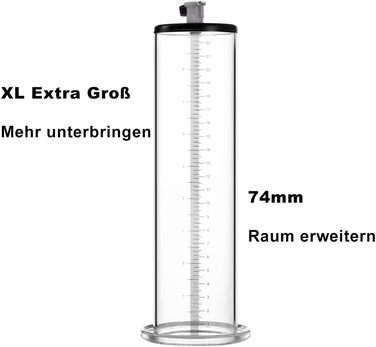 Аксесуар для помпи для збільшення пеніса: прозоре трубка з масштабом для чоловіків