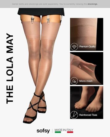 Нейлонові панчохи Softy Strapsstrümpfe 15 DEN для ремінців, коричневі, розмір S