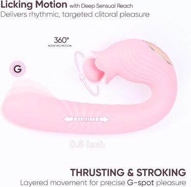 Вібратор кролик Selove 5-в-1 з ротаційною головкою для клітора – іграшка для дорослих (рожевий)