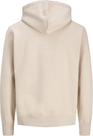 Чоловічий худі з капюшоном та принтом JACK & JONES, колір Moonbeam, розмір XXL