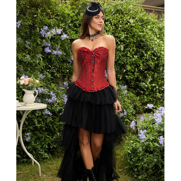 Корсет топ SZIVYSHI для повного бюсту: готичний корсет, бюстгальтер, чорний та червоний