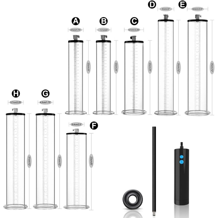 Електрична вакуумна помпа Guspiun для збільшення та покращення ерекції (для чоловіків)