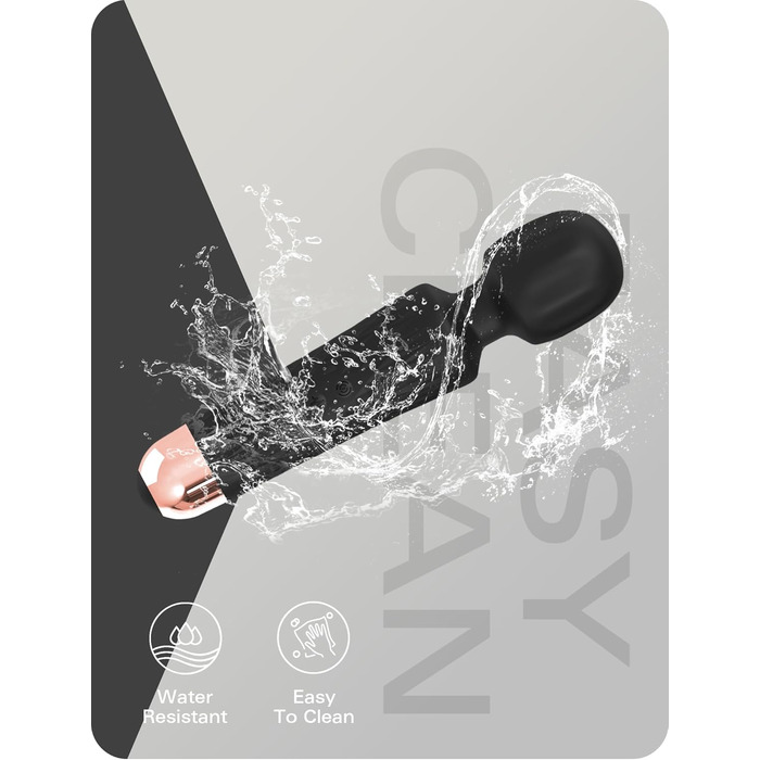 Масажер JOYANY – 3 години роботи від акумулятора, тихий потужний мотор, водонепроникний, функція пам'яті, 20 режимів вібрації, 8 швидкостей – набір силіконових вібруючих масажерів для розслаблення м'язів (фіолетовий, чорний)