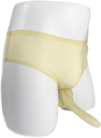 Шорти з латексу ALMYMM для чоловіків, БДСМ аксесуари, фетиш-костюм, прозорі, універсальний розмір (XL)