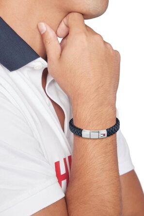 Шкіряний браслет Tommy Hilfiger для чоловіків, класичний аксесуар (чорний, коричневий, синій)