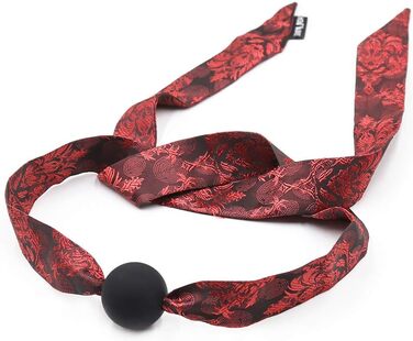 Сексуальна стрічка для губ Ball Plug, чорний, кругла, для дорослих