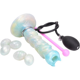 Анальний дилататор Axcroo з 5 кульками - надувний анальний плагін, дилда з вузлом, анусный дилататор, бутплаг з яйцями, вагінальний мастурбатор