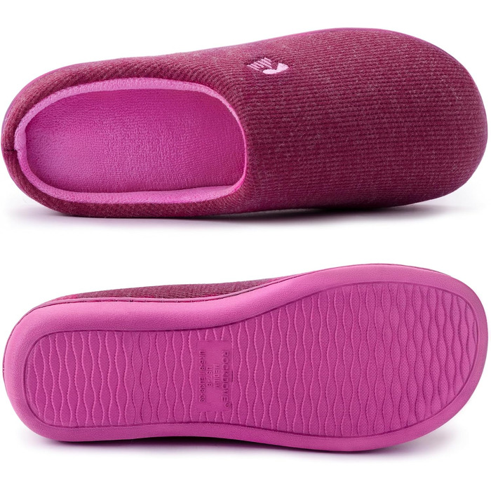 Жіночі домашні капці RockDove з ефектом пам'яті (Memory Foam), двоколірні, розмір 38/39 EU, колір Рожевий кармін