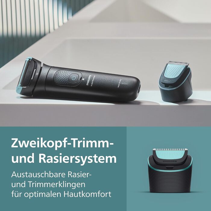 Тример для чоловіків Philips Bodygroom Series 7000 BG7480/15 для тіла та інтимних зон, водонепроникний, з гнучким 2D-лезом та насадкою для спини