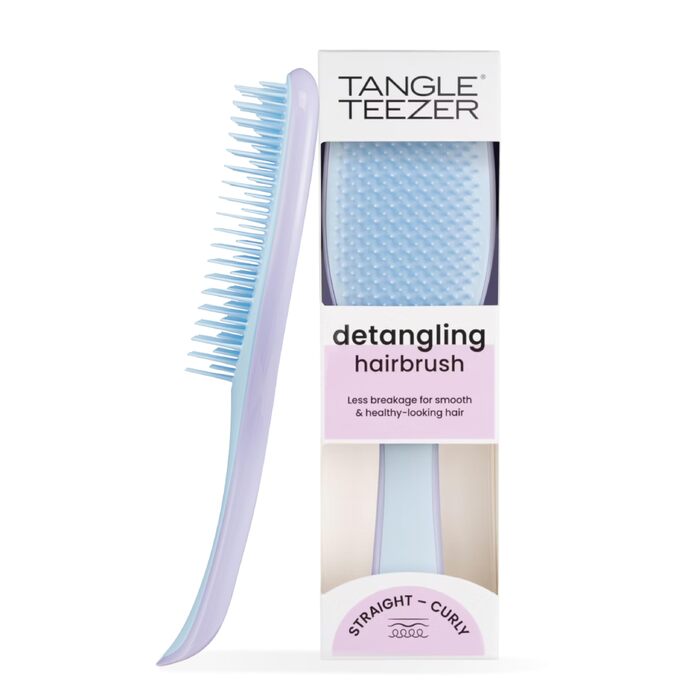 Щітка для волосся Tangle Teezer Ultimate Detangler для вологого та сухого волосся всіх типів, розплутуюча, зменшує ламкість (Лілова хмаринка/Блакитний)