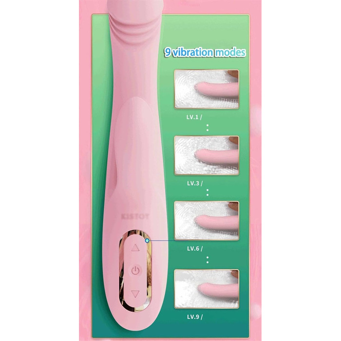 Вібратор Rabbit - вібратор для жінок, G-spot, 9+3 режими, нагрівання, рожевий