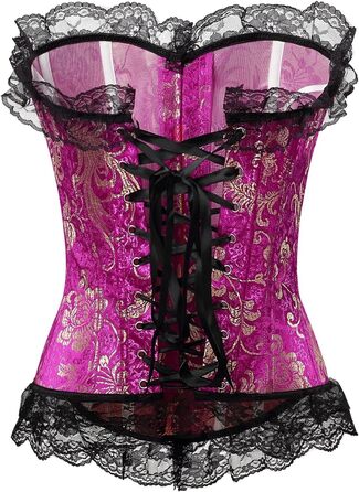 Жіноче корсетне приглушення грудей, корсет-топ, корсетний тренажер талії, жіночий корсет з мереживом, червоний (6XL)