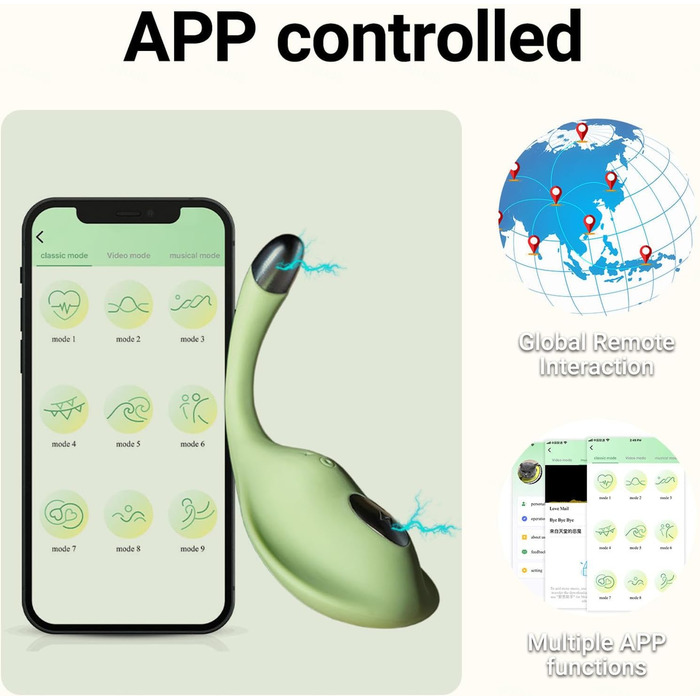 Вібратор з дистанційним керуванням, керування через додаток, 9 режимів, для жінок, кліторальний, портативний, фіолетовий