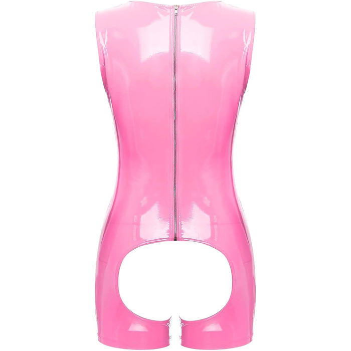 Жіночий сексуальний комбінезон GRRKDFQ з вирізом на кроці (Рожевий, M)