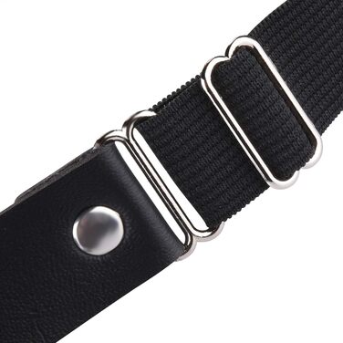 Чорні мереживні напульчники для ніг з кліпсами Beautyflier, PU-шкіра, еластичні, готичний стиль, універсальний розмір