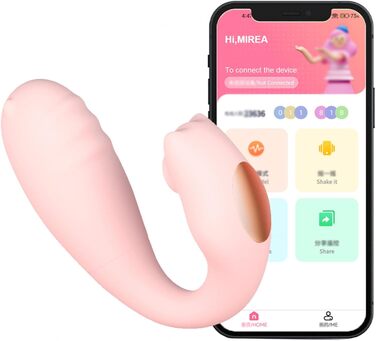 Вібратор для жінок та пар: 9 режимів, стимуляція G-точки, керування через додаток, рожевий