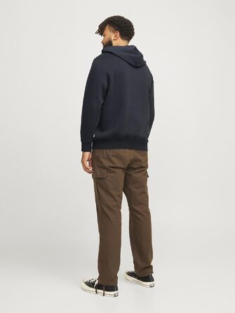 Чоловічий худі Jack & Jones Plus Size з логотипом, темно-синій, розмір 3XL