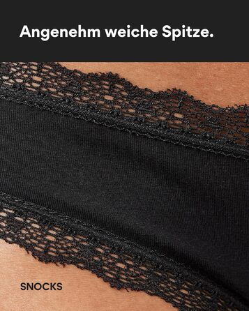 Танга жіночі Snocks з мережива з органічної бавовни – дихаючі та комфортні, не ріжуть – сексуальні труси та білизна для жінок, розмір XS - 4XL, 3 шт. в упаковці