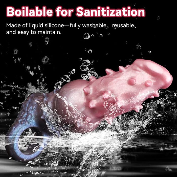 Силіконовий гігантський пеніс-чохол (19 см) для чоловіків та пар - реалістичний пеніс-чохол, пеніс-розширювач, пеніс-манжета
