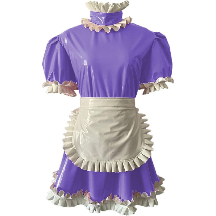 Міні-сукня в стилі готичної лоліти з ПВХ, з шортами та поясом, чорна, 3XL