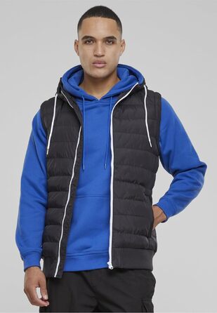 Чоловічий жилет з капюшоном Urban Classics Small Bubble чорного кольору, Streetwear Basics, розмір L