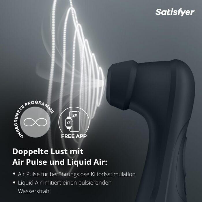 Вібратор Satisfyer Pro 2 Gen 3 з підключенням через APP | Технологія Liquid-Air | Тиха та потужна стимуляція клітора | Вібратор-імпульсна хвиля | Іграшка для дорослих, подарунок для жінок | Дildo чорного кольору