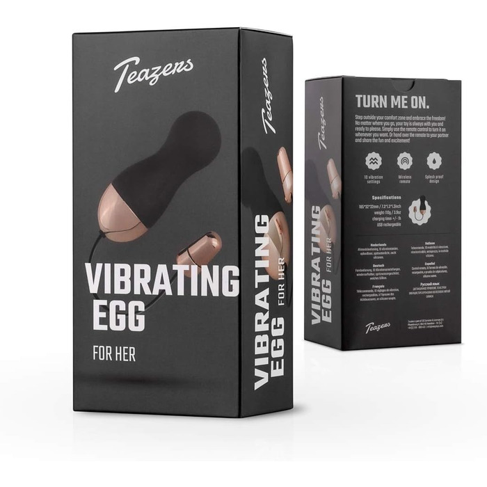 Teazers Вібруюче яйце з пультом дистанційного керування, гладке