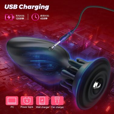 Аналізатор вібратор для чоловіків YcsLust, стимуляція простати, анальний плагін з 10 вібраціями та 10 режимами обертання, пульт дистанційного керування, секс-іграшка для пар, buttplug