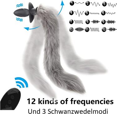 Анальні вібратори ChicLSQ з пультом дистанційного керування – силіконовий анальний плагін з пульта та вібрації, косплей, для жінок та чоловіків, розширювач ануса, чорний