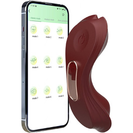 Вібратор Bluetooth з пультом керування, 10 режимів вібрації, для жінок, портативний дildo, Rose Rot