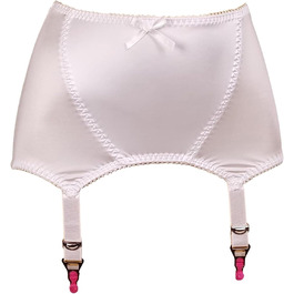 Жіночий корсетний пояс ZHEYDAHOU з 6 ремінців, сатиновий, для панчіх, білий, XL