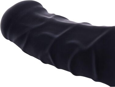 Чохол для статевого члена з латексу, чорний, 15 см - з великим мошонкою та вираженою головкою, MADE IN GERMANY