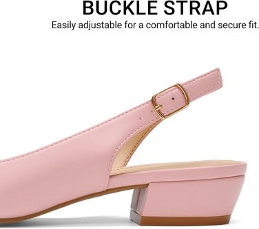 Жіночі туфлі-балетки Dream Pairs Slingback з відкритим каблуком, світло-рожеві, розмір 43 EU