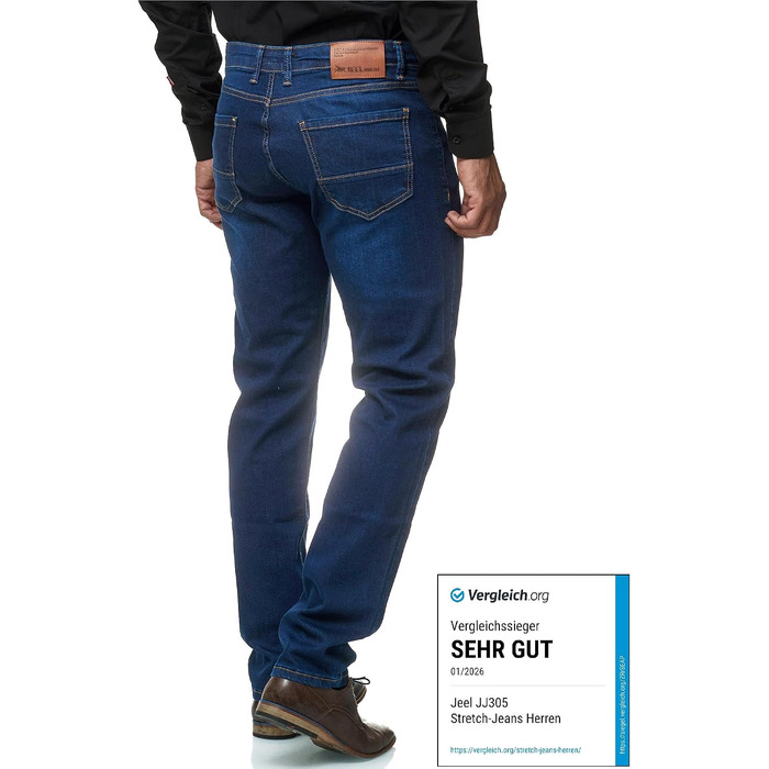 Чоловічі джинси JEEL Regular Fit, прямий крій, темно-сині (navy), розмір 34W / 32L