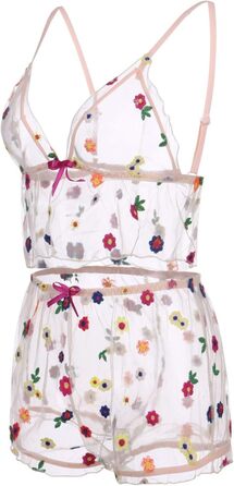 Піжама жіноча коротка з тонкими бретелями, сукня з стрингом, сексуальна спідня білизна, комплект з бюстгальтером пуш-ап та стрингами