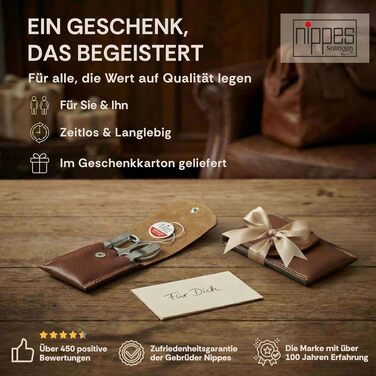 Манікюрний набір nippes Solingen Classic, 7 предметів, нержавіюча сталь, у шкіряному футлярі