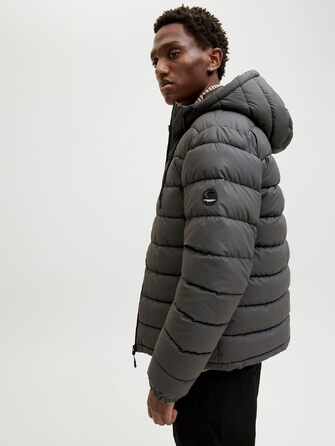 Чоловіча стібана куртка JACK & JONES, колір Asphalt, розмір S