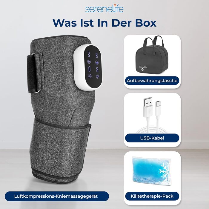Електрична маска для очей SereneLife з підігрівом, Bluetooth-музикою та вібрацією: масажер для зняття втоми очей та покращення сну
