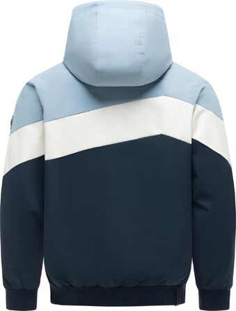 Чоловіча легка демісезонна куртка Ragwear Stewie Block: водонепроникна та дихаюча з капюшоном, Dusty Blue, розмір S-4 (M)