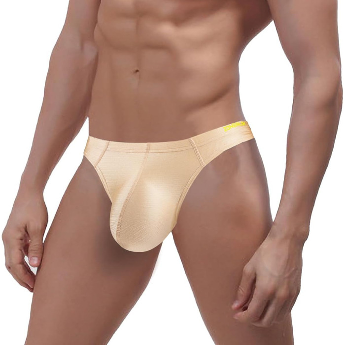 Танга чоловічі ZUOLAIYIN (L, 8 шт., Абрикосовий)