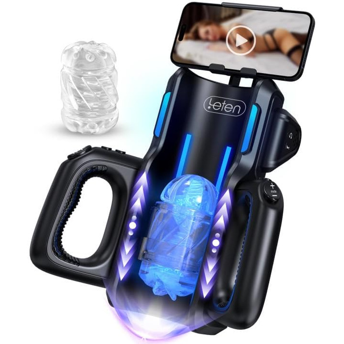 Електричний мастурбатор для чоловіків Leten - автоматичний, з телескопічною та масажною функціями, для дискретного використання