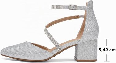 Жіночі туфлі-човники DREAM PAIRS із закритим носком, сріблясті, розмір 43 EU