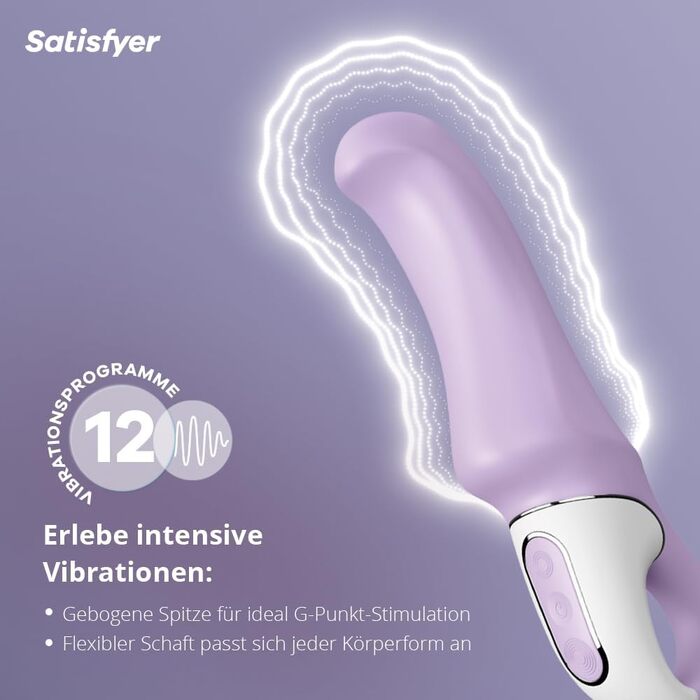 Вібратор Satisfyer G-Punkt Vibes: тихий, потужний стимулятор клітора | Водонепроникний секс-іграшка для жінок (IPX7) | Charming Smile